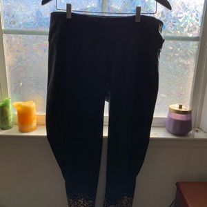 Gold and Mesh Accent Leggings